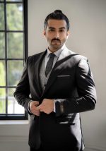 کت و شلوار دبل فیس مشکی