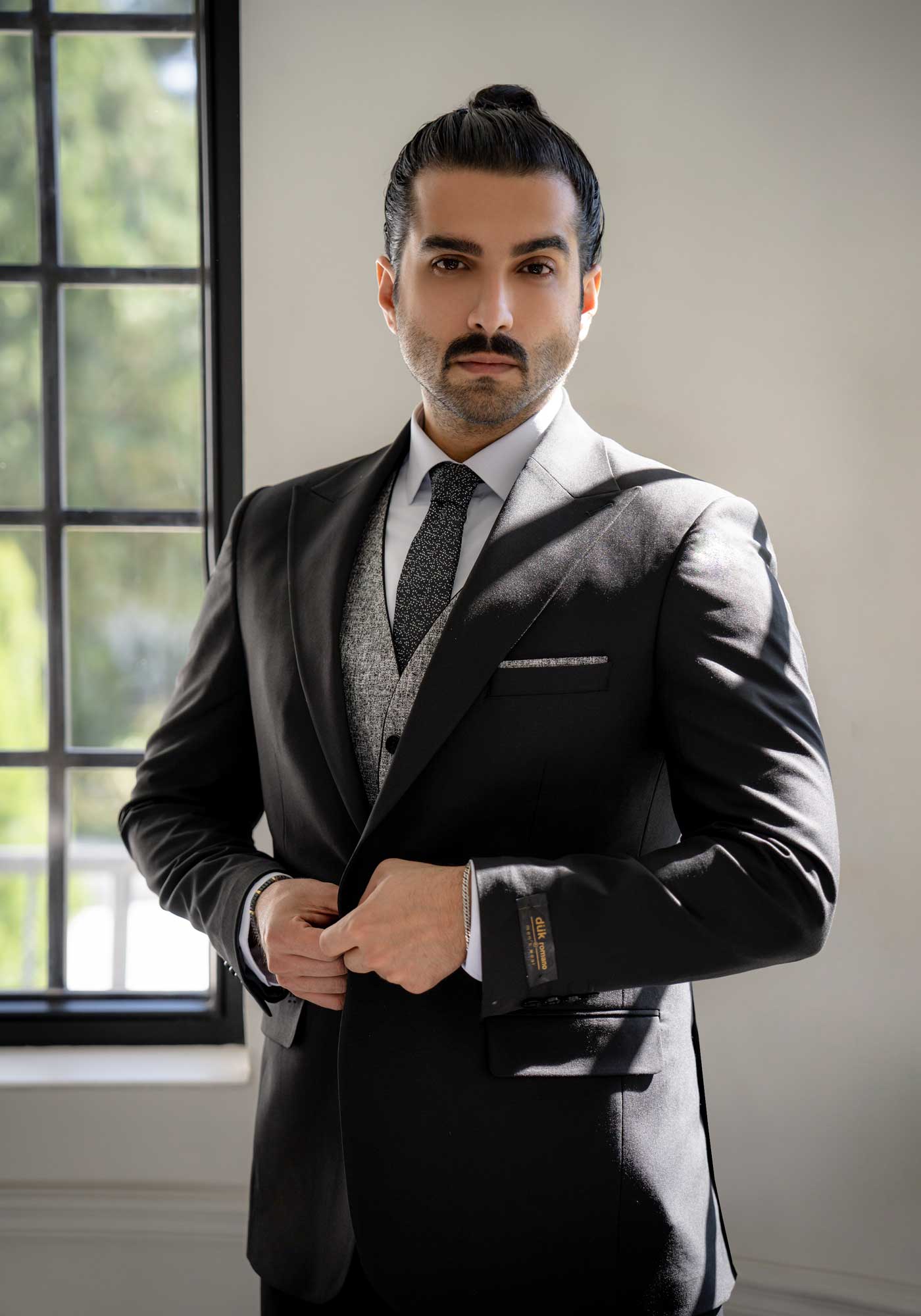 کت و شلوار دبل فیس مشکی