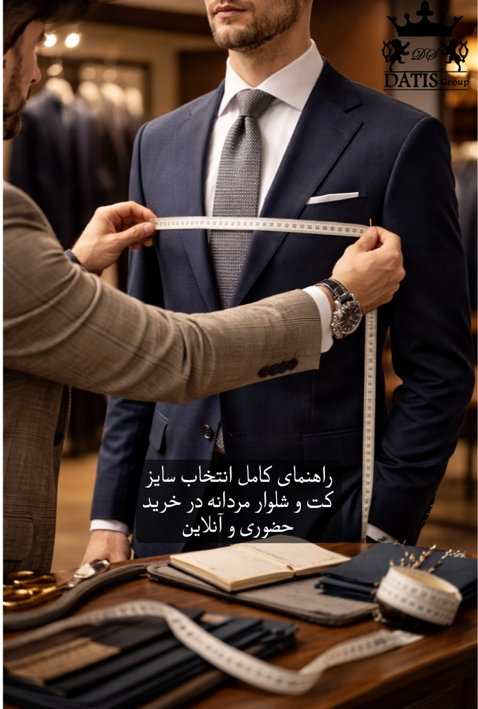 راهنمای کامل انتخاب سایز کت و شلوار مردانه در خرید حضوری و آنلاین